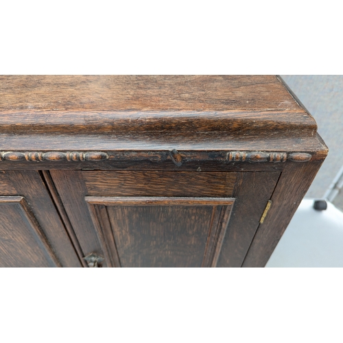 1808 - Vintage Carved Bedside Cabinet - 70 x 54 x48cm