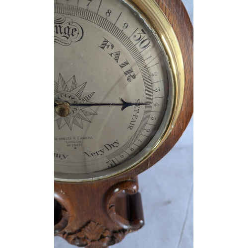 1803 - Carved Wall Hanging Barometer - 93 x 28cm