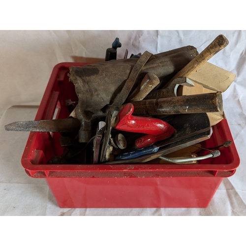 1765 - Selection Of Mixed Tools In Red Crate