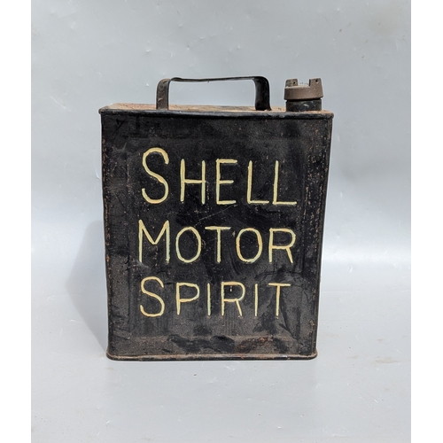 1770 - Shell Motor Sprint Petrol Can With Brass Lid