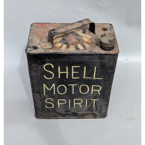 1770 - Shell Motor Sprint Petrol Can With Brass Lid