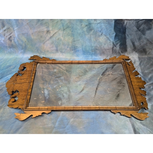 6 - A Georgian Walnut Mirror - 70 x 40cm