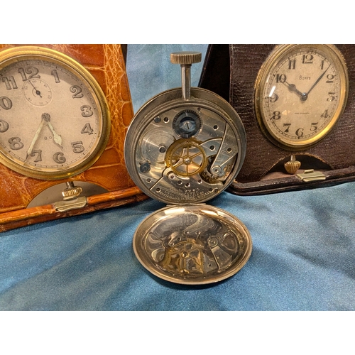 7 - A Swiss Doxa and 2 Other Vintage Travel Clocks