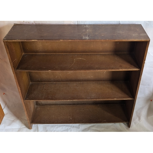 1157 - Freestanding Bookcase With 3 Shelves - 90 x 90 x 23cm