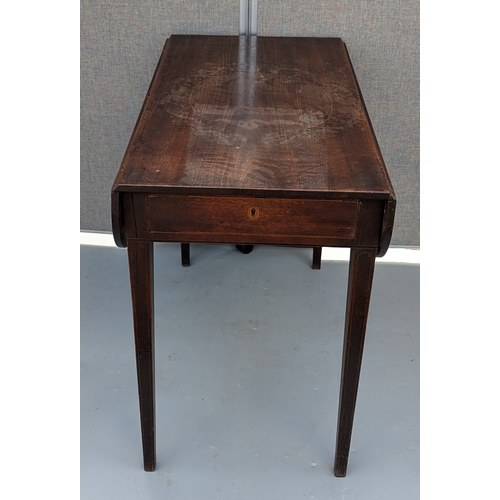 1400L - Rectangular Drop Leaf Table With Drawer - 72 x 46 (closed) 88 (open) x 77cm