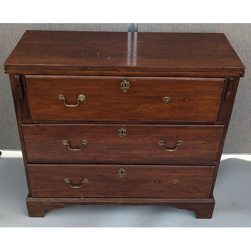 1813A - Georgian Flip Top 3 Drawer Chest