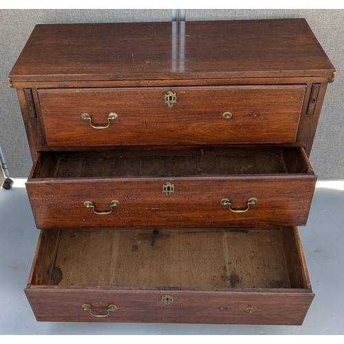 1813A - Georgian Flip Top 3 Drawer Chest