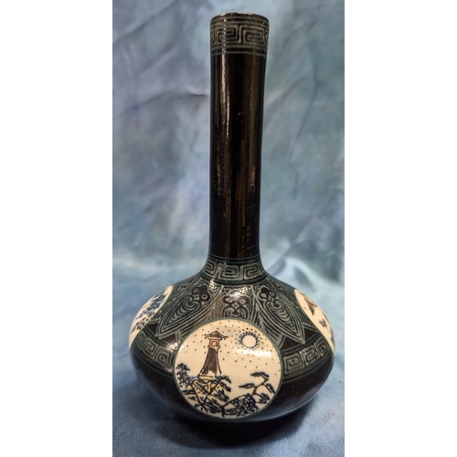 20 - A Japanese Satsuma Bottle Vase