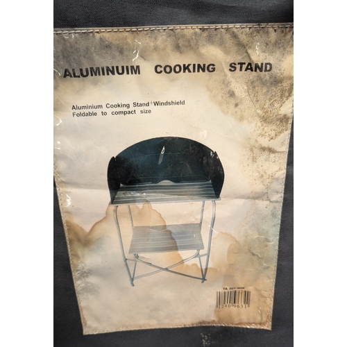 1816 - Aluminium Cooking Stand. Folds Down To Fit In Carry Bag