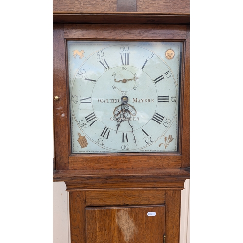 470 - Walter Mayers Gloucester Weight Driven Clock - 220cm Tall