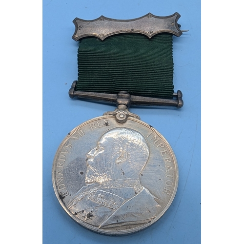 240D - An Edward VI Long Service In The Volunteer Force Medal Awarded To 2254 Sergeant R Mellis 1st Lanarks... 