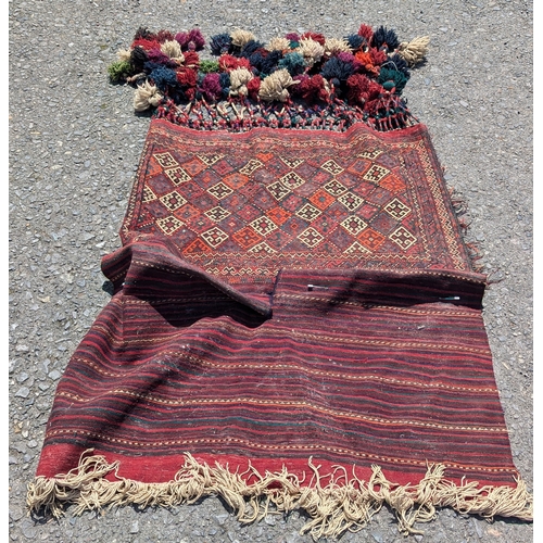 1339 - Large Handmade Wall Hanging With Many Bobbles - 270 x 170cm