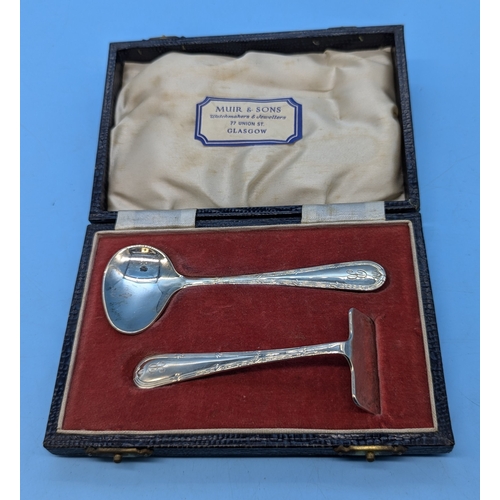 215 - A Hallmarked Silver Baby Push And Spoon - 40gms