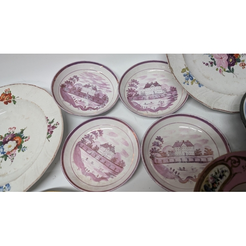 115 - A Quantity of Antique China inc. 19th Century Serves Style Dish, Regency Victorian 19th Century Dish... 