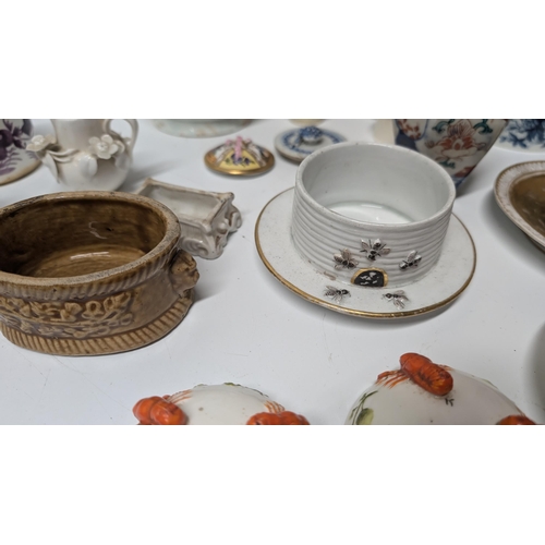 133 - A Selection of Antique China Circa 18th and 19th Century including pin dishes, rice pots, wine poure... 