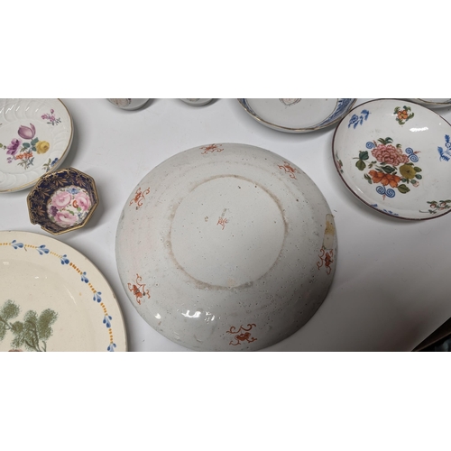 134 - A Quantity of Antique 1800's and 1900's China ware inc. Armorial Cups and Plates, Meissen etc. Prope... 