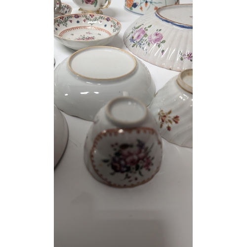 134 - A Quantity of Antique 1800's and 1900's China ware inc. Armorial Cups and Plates, Meissen etc. Prope... 