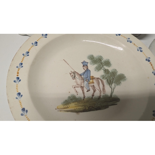 134 - A Quantity of Antique 1800's and 1900's China ware inc. Armorial Cups and Plates, Meissen etc. Prope... 