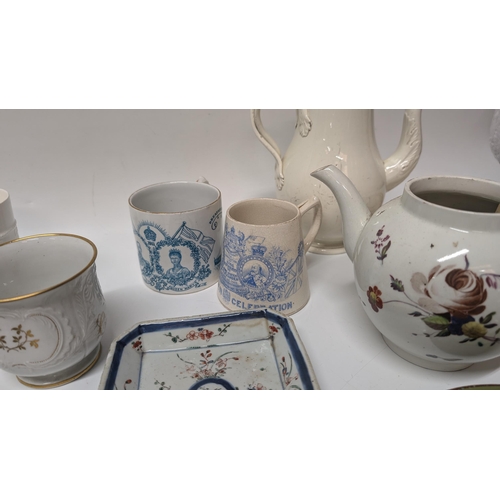 138 - Selection of Antique Chinaware including Spode, Coronation China, Dishes, Teapots, Coffee Pot, Latti... 