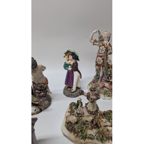 140 - Antique Figurines / Ornaments inc. 
- Early Derby Patch Period Diana Circa 1765
- Victorian Stafford... 