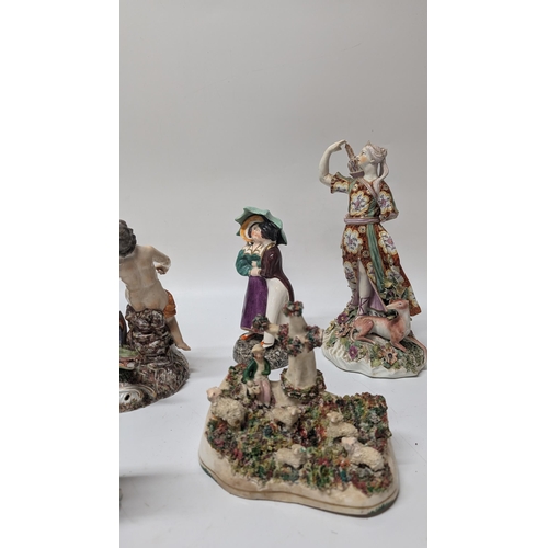 140 - Antique Figurines / Ornaments inc. 
- Early Derby Patch Period Diana Circa 1765
- Victorian Stafford... 