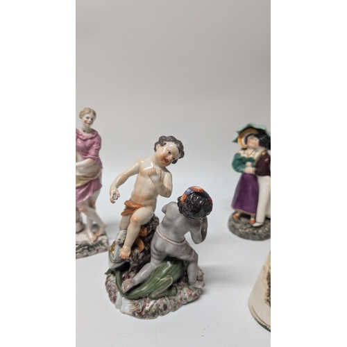 140 - Antique Figurines / Ornaments inc. 
- Early Derby Patch Period Diana Circa 1765
- Victorian Stafford... 