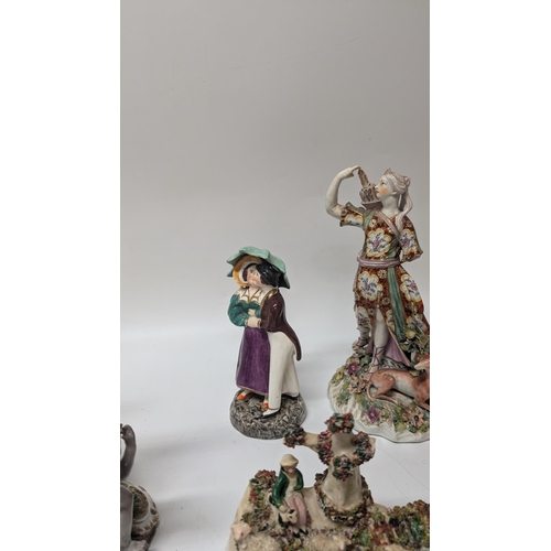 140 - Antique Figurines / Ornaments inc. 
- Early Derby Patch Period Diana Circa 1765
- Victorian Stafford... 