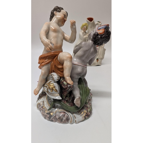 140 - Antique Figurines / Ornaments inc. 
- Early Derby Patch Period Diana Circa 1765
- Victorian Stafford... 