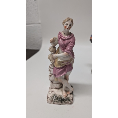 140 - Antique Figurines / Ornaments inc. 
- Early Derby Patch Period Diana Circa 1765
- Victorian Stafford... 