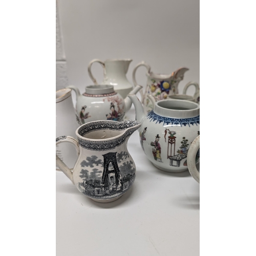 141 - A Selection of Antique Teapots, Jugs etc. Meissen, Winchester, Chinese and Japanese circa 1800's. Pr... 