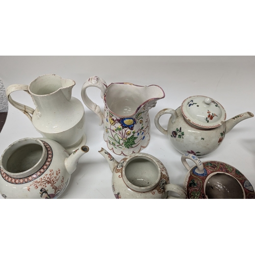 141 - A Selection of Antique Teapots, Jugs etc. Meissen, Winchester, Chinese and Japanese circa 1800's. Pr... 