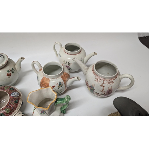 141 - A Selection of Antique Teapots, Jugs etc. Meissen, Winchester, Chinese and Japanese circa 1800's. Pr... 