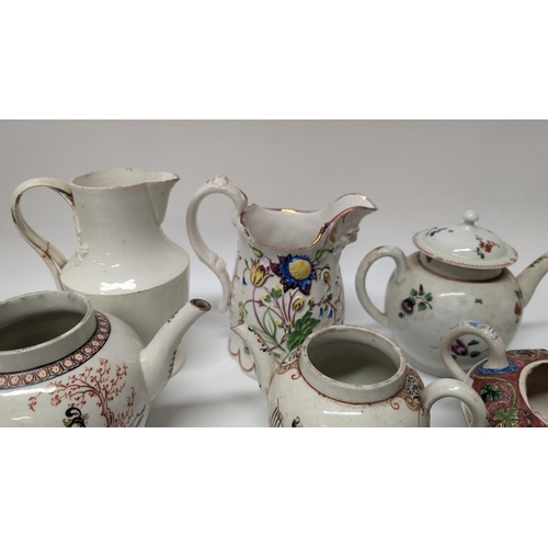 141 - A Selection of Antique Teapots, Jugs etc. Meissen, Winchester, Chinese and Japanese circa 1800's. Pr... 