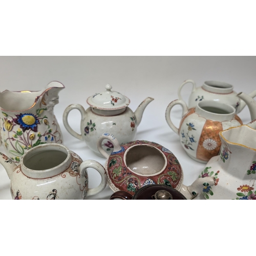 141 - A Selection of Antique Teapots, Jugs etc. Meissen, Winchester, Chinese and Japanese circa 1800's. Pr... 