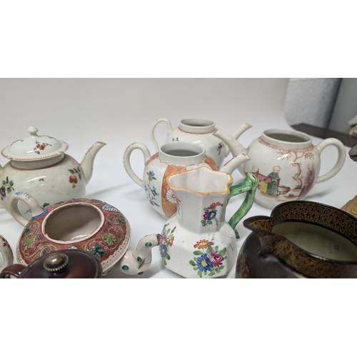 141 - A Selection of Antique Teapots, Jugs etc. Meissen, Winchester, Chinese and Japanese circa 1800's. Pr... 