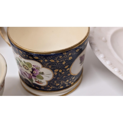 147 - A Quantity of Antique China inc. Spode Porcelain Tulip Cup circa 1820, Royal Derby 1810, Crested Jap... 