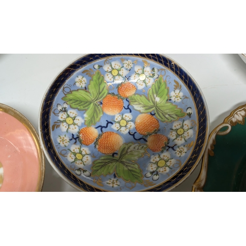 149 - A Selection of 18th and 19th Century China and Porcelain inc.  Majolica Cake Stand ( broken but all ... 