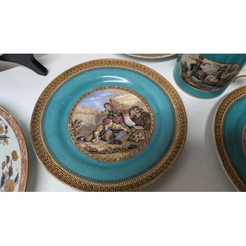 149 - A Selection of 18th and 19th Century China and Porcelain inc.  Majolica Cake Stand ( broken but all ... 