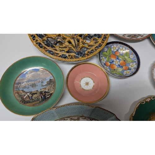 149 - A Selection of 18th and 19th Century China and Porcelain inc.  Majolica Cake Stand ( broken but all ... 