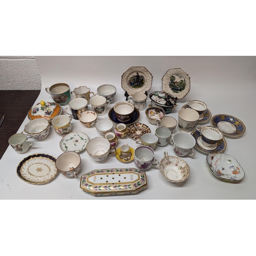 156 - A Selection of Antique China Inc . Davenport, Meissen, Spode. Cups, Plates, Bowls and More - Propert... 