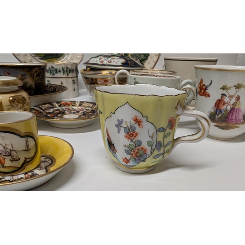 156 - A Selection of Antique China Inc . Davenport, Meissen, Spode. Cups, Plates, Bowls and More - Propert... 