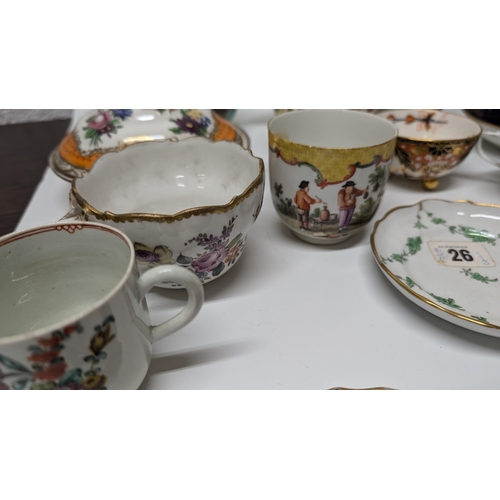 156 - A Selection of Antique China Inc . Davenport, Meissen, Spode. Cups, Plates, Bowls and More - Propert... 