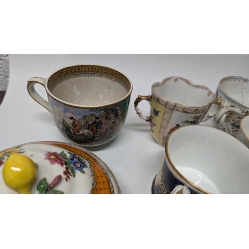 156 - A Selection of Antique China Inc . Davenport, Meissen, Spode. Cups, Plates, Bowls and More - Propert... 