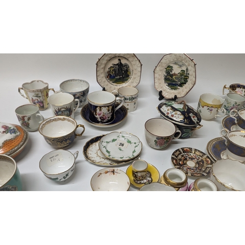 156 - A Selection of Antique China Inc . Davenport, Meissen, Spode. Cups, Plates, Bowls and More - Propert... 