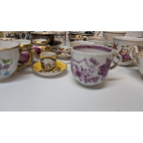 156 - A Selection of Antique China Inc . Davenport, Meissen, Spode. Cups, Plates, Bowls and More - Propert... 