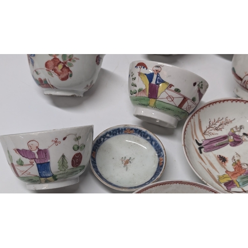 157 - A Quantity of Antique Chinese and Japanese Exportware inc. Dishes, Plates, Bowls, circa 1765 Worcest... 