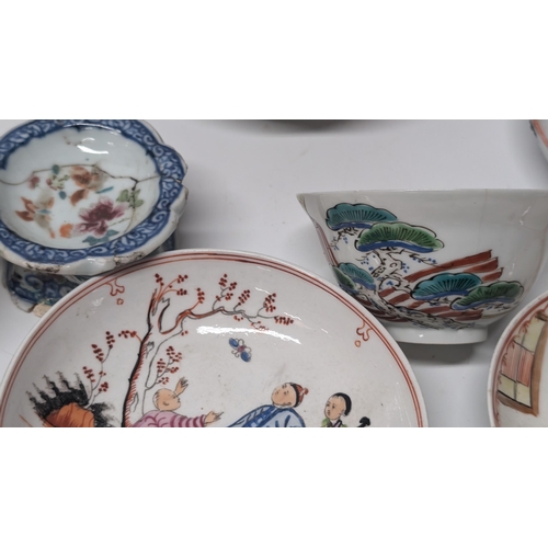 157 - A Quantity of Antique Chinese and Japanese Exportware inc. Dishes, Plates, Bowls, circa 1765 Worcest... 