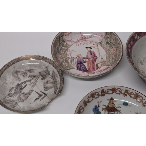 157 - A Quantity of Antique Chinese and Japanese Exportware inc. Dishes, Plates, Bowls, circa 1765 Worcest... 