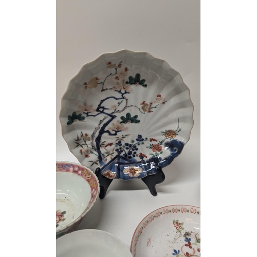 157 - A Quantity of Antique Chinese and Japanese Exportware inc. Dishes, Plates, Bowls, circa 1765 Worcest... 