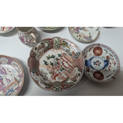 157 - A Quantity of Antique Chinese and Japanese Exportware inc. Dishes, Plates, Bowls, circa 1765 Worcest... 